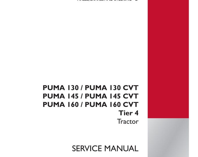 Case Puma  130 Puma  130 Cvt  Puma  145 Puma  145 Cvt Puma  160 Puma 160 Cvt Tier 4 Tractor-FRONT AXLE - 10.A - (Pdf Download)