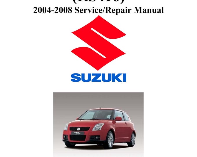 Suzuki RS416 Swift - Service Manual - Parts Manual - Owner manual - Pdf Download