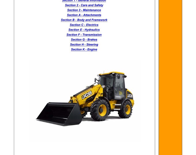 JCB TM180/220- Workshop Manual - Service Manual - Parts Manual - Owners Manual (pdf Download)