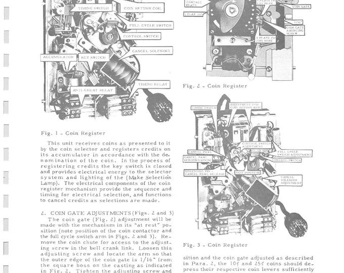WURLITZER - 1600 - 1600A - 1650 - 1650A - 1700 - Operating Instructions - Service Manual - User Manual - Schematic - Parts List