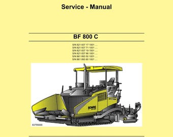 Bomag BF 800 C Service Manual: Repair & Workshop (PDF Download)