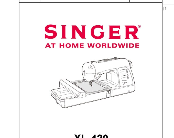 Singer-XL-420-Service-Manual Repair Manual - English