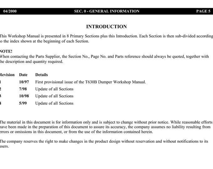 Linkbelt - Articulated Truck D30 - Shop Manual - Workshop Manual - Service Manual - English