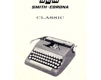 Smith Corona Classic Typewriter Instruction Manual - User Manual - Complete User Guide