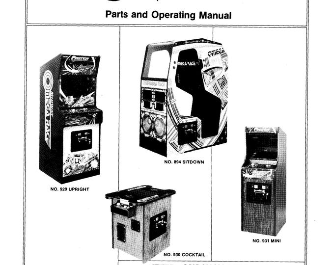 MIDWAYS - OMEGA RACE - Service Manual - Parts Manual - Owner manual -  Pdf Download