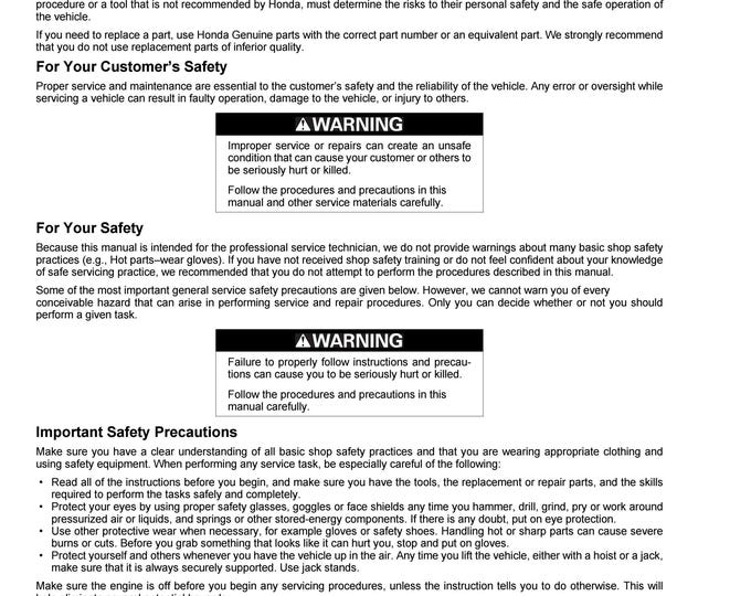 Honda CRF250R 2011 - Service Manual - Parts Manual - Owner manual -  Pdf Download