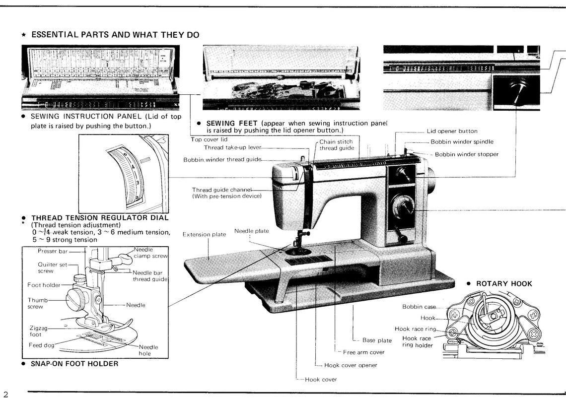 Janome New Home 400 400E XL II Sewing Machine Instruction Manual User