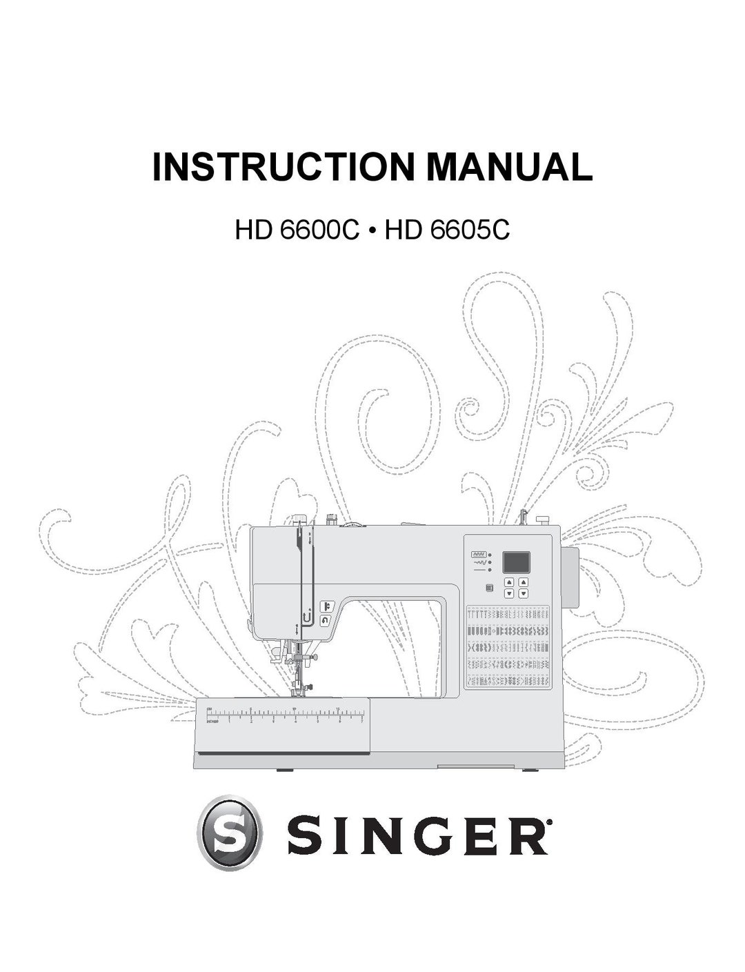 Singer HD 6600C HD 6605 C Sewing Machine Instruction Manual User Manual