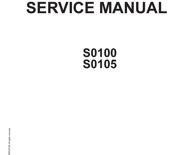 Singer-S0100-S0105-Service-Manual Repair Manual - English