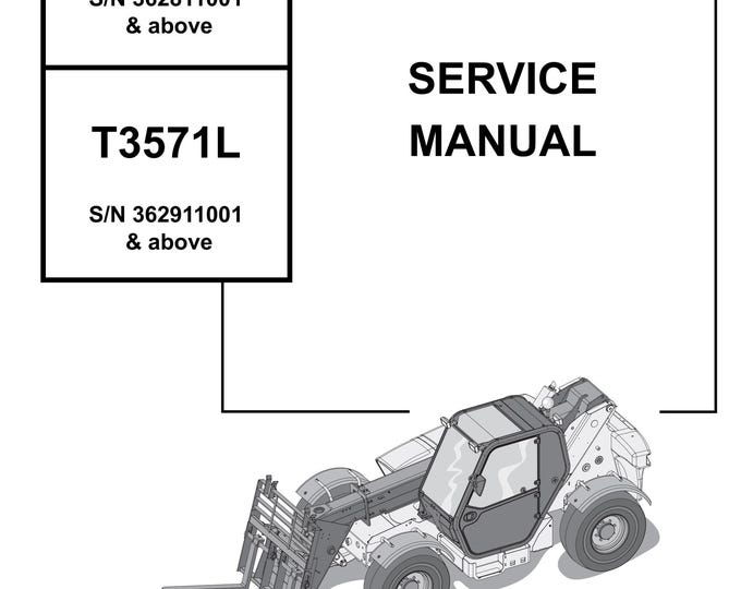 Bobcat T3571 T3571L Service Manual - Service Manual  - Service Manual - Parts Manual - Owner manual -  Pdf Download