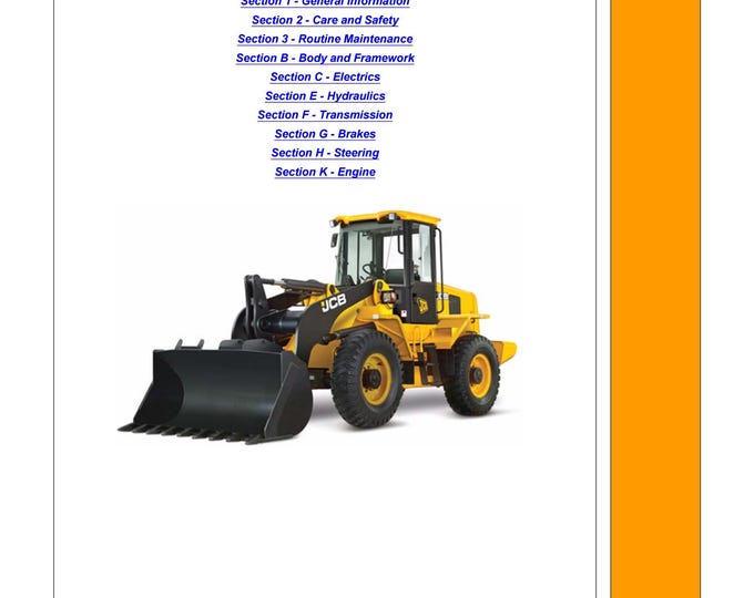JCB WLS 422ZX -Service Manual - Parts Manual - Owners Manual (Pdf Download)