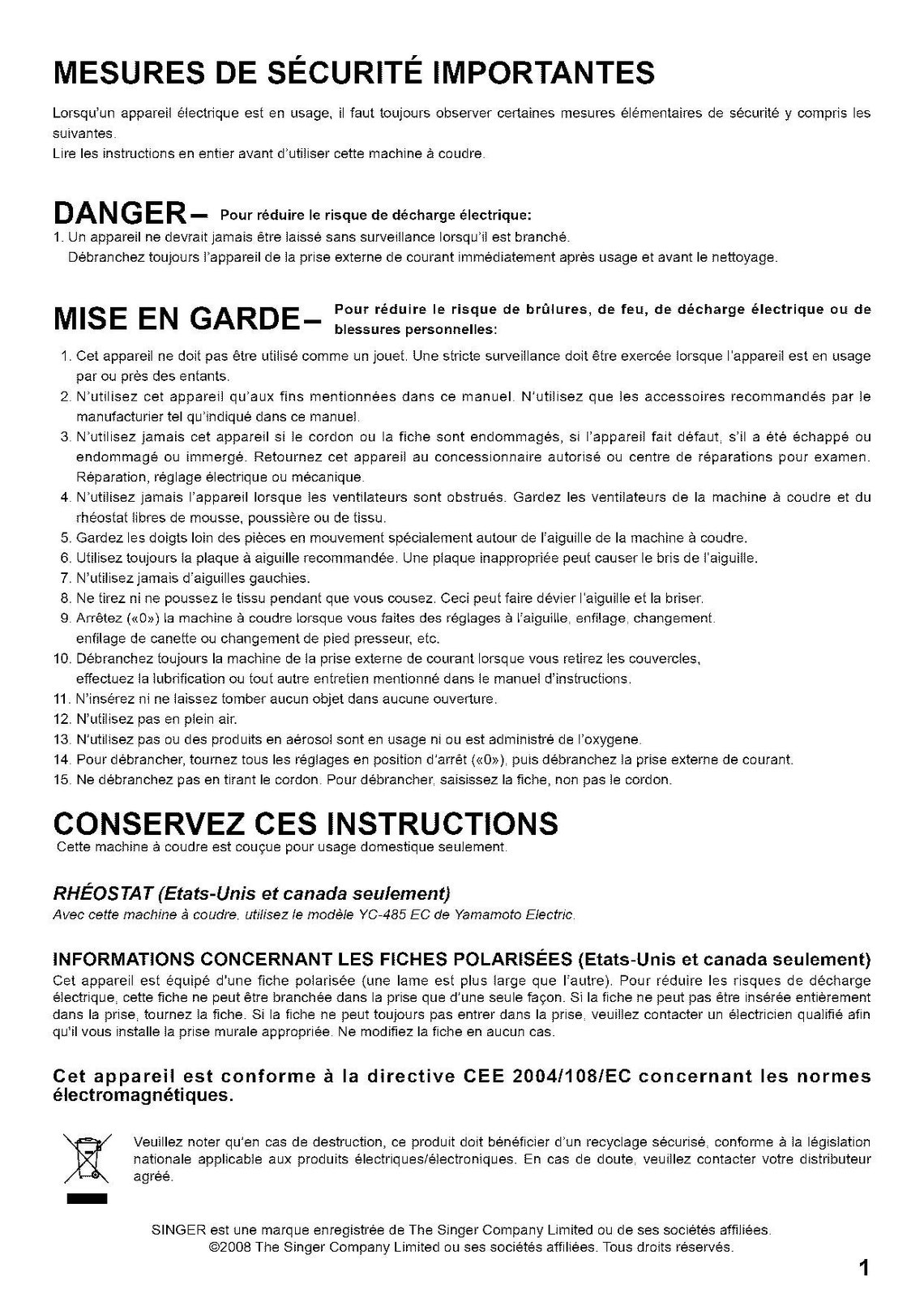 Singer 7258 Stylist Sewing Machine Instruction Manual User Manual