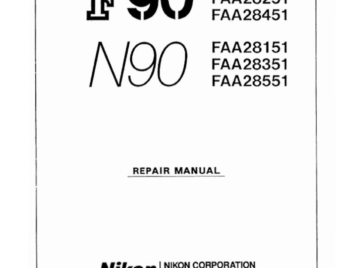 Nikon F90 [N90] repair manual - Service Manual - Workshop Manual -  PDF Download