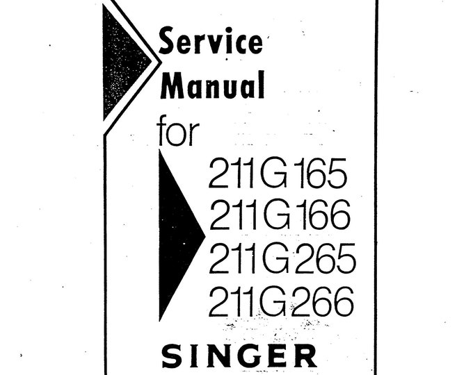 Singer-211G165-211G166-211G265-211G266-Service-Manual- Repair Manual - English