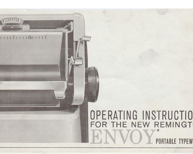 Remington Envoy Typewriter Instruction Manual - User Manual - Complete User Guide