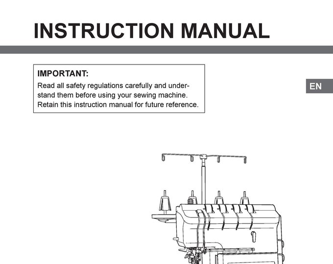 Juki MO 2800 Sewing Machine Instruction Manual - User Manual - Complete User Guide