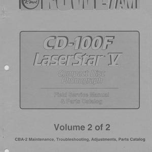 ROWE - CD-100F - Laser star 5 - VOLUME 2 - Service Manual - User Manual - Parts List - English