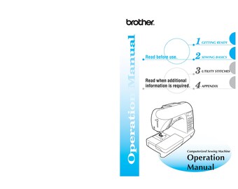 Brother NX650-NX650Q Sewing Machine Instruction Manual