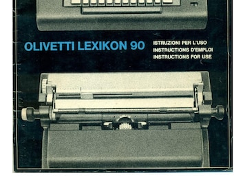 Olivetti Lexikon 90  Typwriter Instruction Manual - User Manual - Complete User Guide