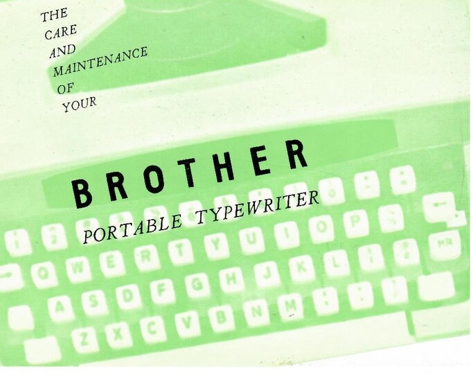 Brother Portable Typewriter Instruction Manual - User Manual - Complete User Guide