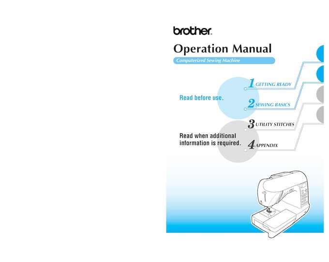 Brother NX450Q Sewing Machine Instruction Manual - User Manual - Complete User Guide