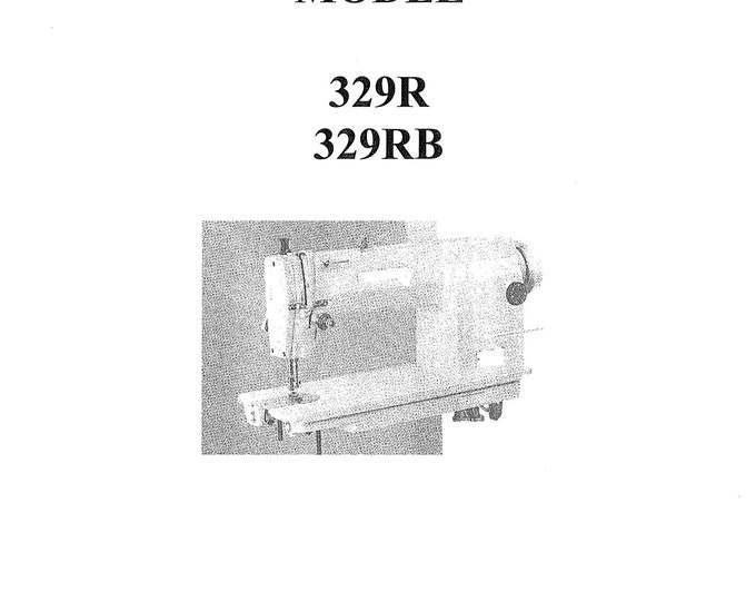 CONSEW 329R-329RB Sewing Machine Instruction Manual - User Manual - Complete User Guide - English