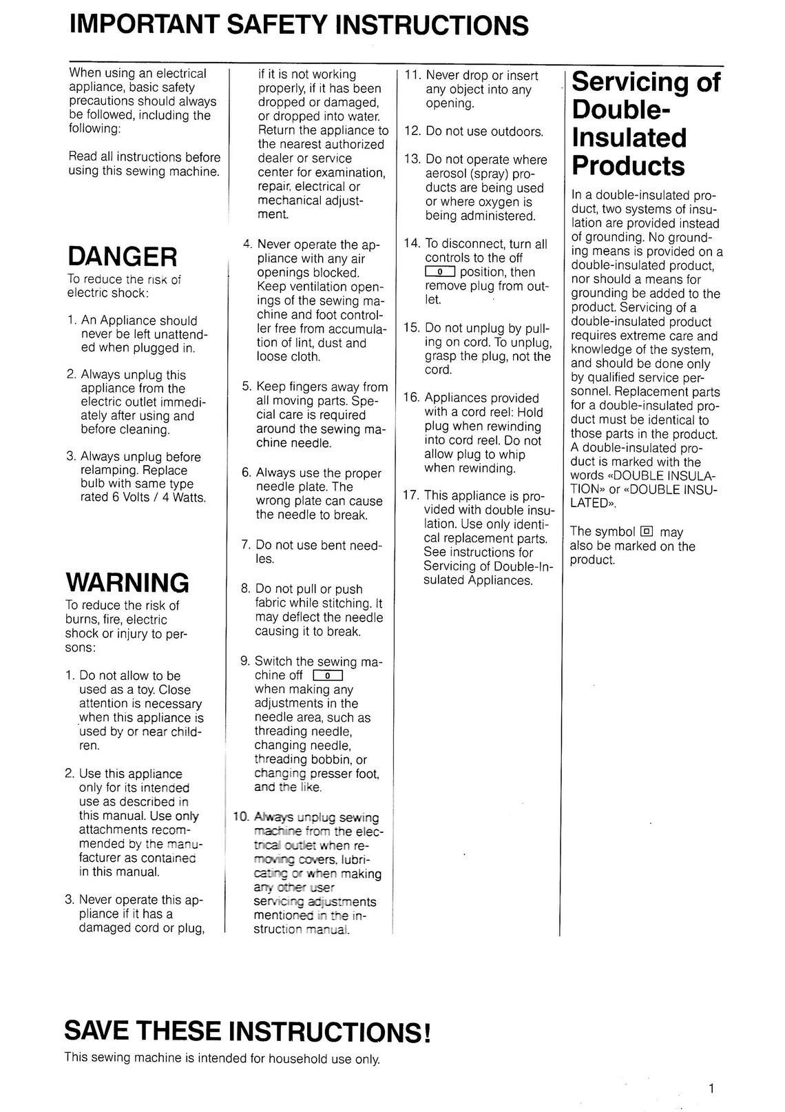 Bernina 1090 1090 S Sewing Machine Instruction Manual User Manual