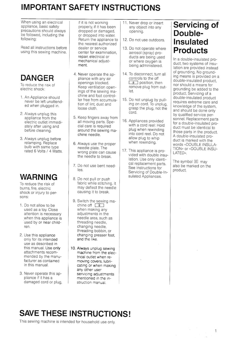 Bernina 1090 1090 S Sewing Machine Instruction Manual User Manual