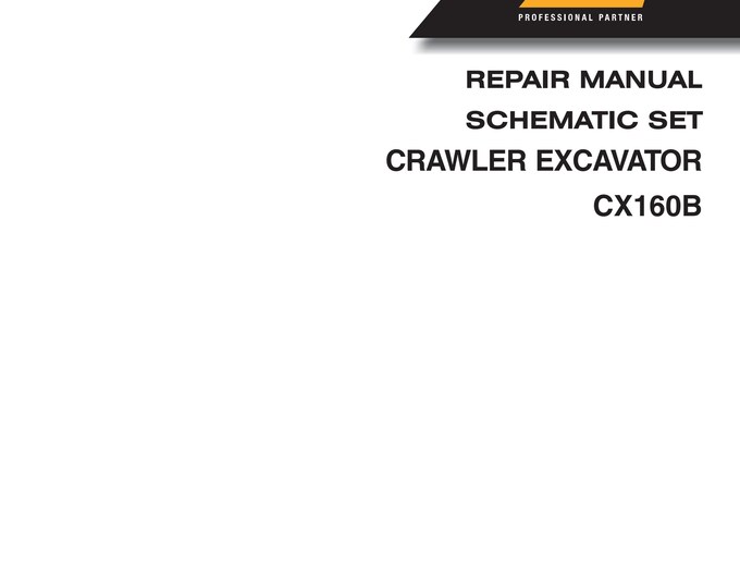 Case SCHEMATIC Set CRAWLER EXCAVATOR CX160B -Repair Manual - Service Manual (Pdf Download)