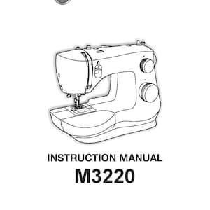 Singer M3220 Sewing Machine Instruction Manual - User Manual - Complete User Guide - English