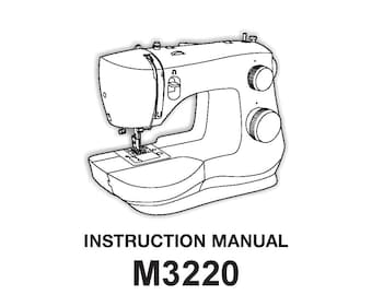 Singer M3220 Sewing Machine Instruction Manual - User Manual - Complete User Guide - English