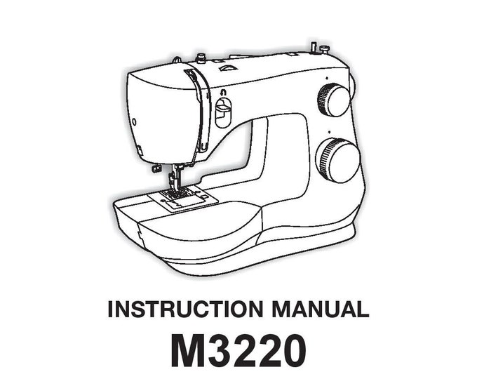 Singer M3220 Sewing Machine Instruction Manual - User Manual - Complete User Guide - English
