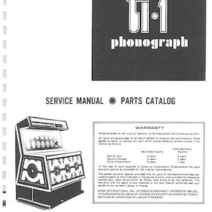 ROWE - TI-1 - Schéma - Manuel de réparation - Manuel de l'utilisateur - Liste des pièces - Anglais