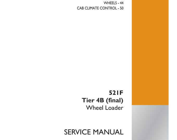 Case 521F Tier 4B (final) Wheel Loader-Hydraulic systems- Service Manual-Repair Manual (Pdf Download)
