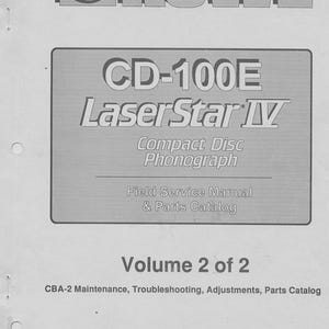 ROWE - CD-100C - Laser star 4 - VOLUME 2 - Service Manual - User Manual - Parts List - English