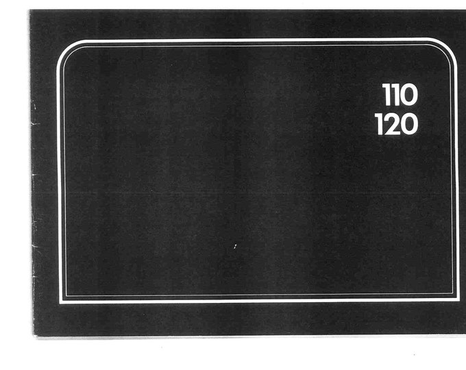 Elna 110 - 120 Sewing Machine Instruction Manual - User Manual - Complete User Guide