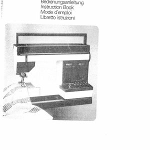 Pfaff Tipmatic 1147 Sewing Machine Instruction Manual - User Manual - Complete User Guide - English