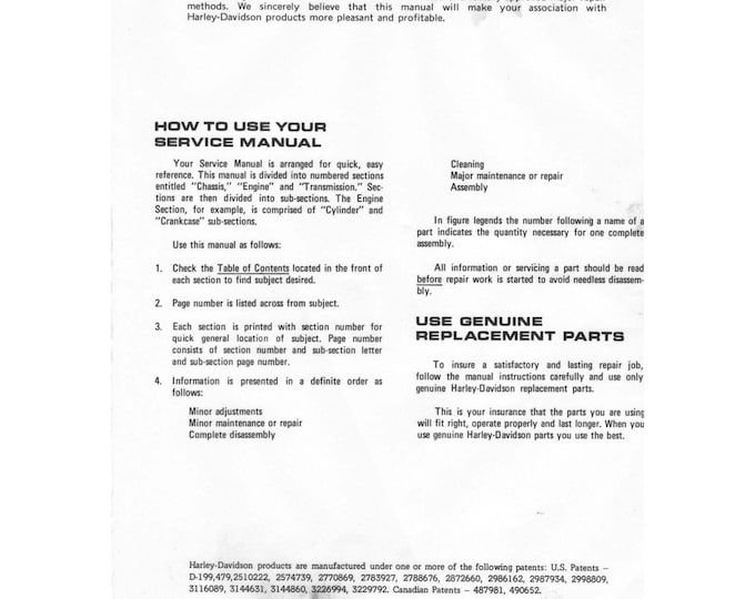 Harley-Davidson-1959-69 FL Electra Duo - Service Manual  - Service Manual - Parts Manual - Owner manual -  Pdf Download