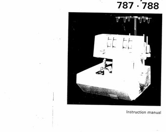 Pfaff Hobbylock 787-788 Sewing Machine Instruction Manual - User Manual - Complete User Guide - English