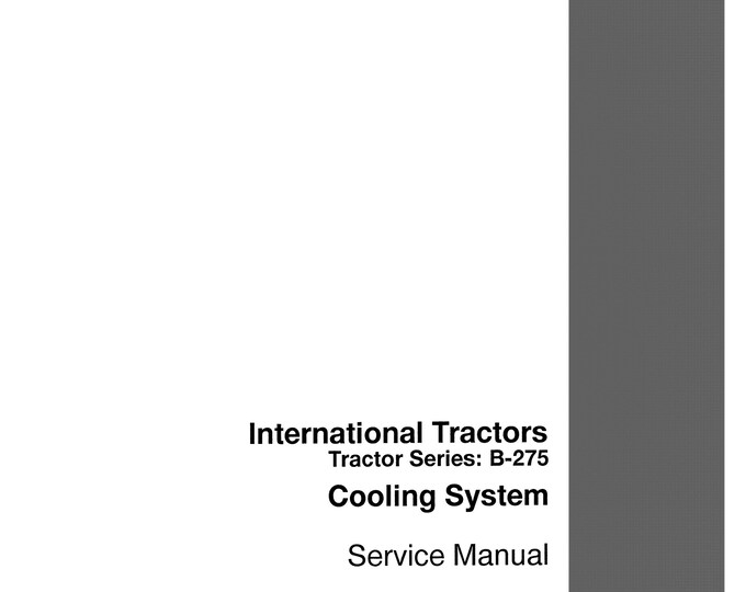 Case International Tractor  B-275 Tractor Transmission-Repair Manual - Service Manual (Pdf Download)