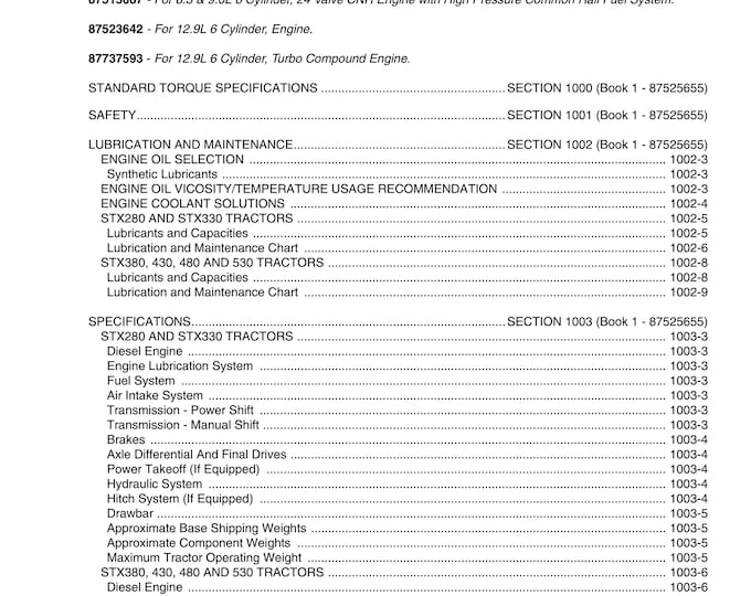 Case  STX AND STEIGER Series -  Service Manual (Pdf Download)