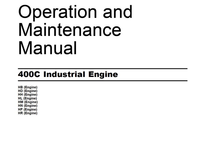 Perkins 400C Industrial Engine - Workshop Manual - Service Manual - Parts Manual - Owners Manual (pdf Download)