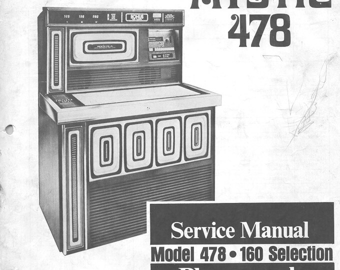 Rock-Ola - 478 - Service Manual - Instruction Manual -  Wiring Diagram - Schematic - Operation Manual - Parts List