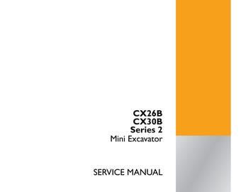 Case CX26B CX30B Series 2 Mini Excavator- Shop Manual - Workshop Manual (Pdf Download)