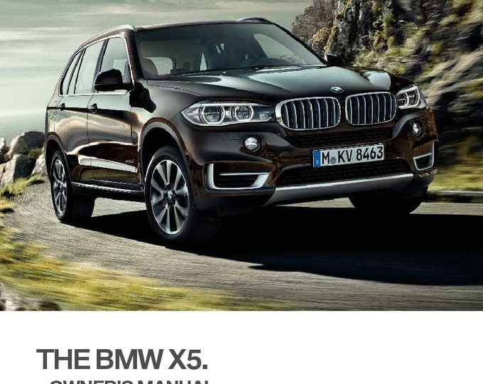BMW X5 F15 2014-2018 Owners Manual - English