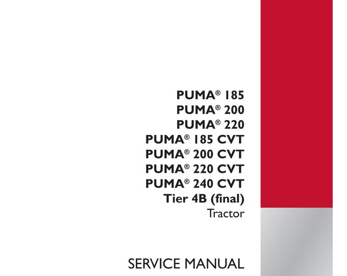 Case Puma 185 Puma 200 Puma 220 Puma 185 Cvt Puma 200 Cvt Puma 220 Cvt Puma 240 Cvt Tier 4B-FAULT CODES - DTC-(Pdf Download)