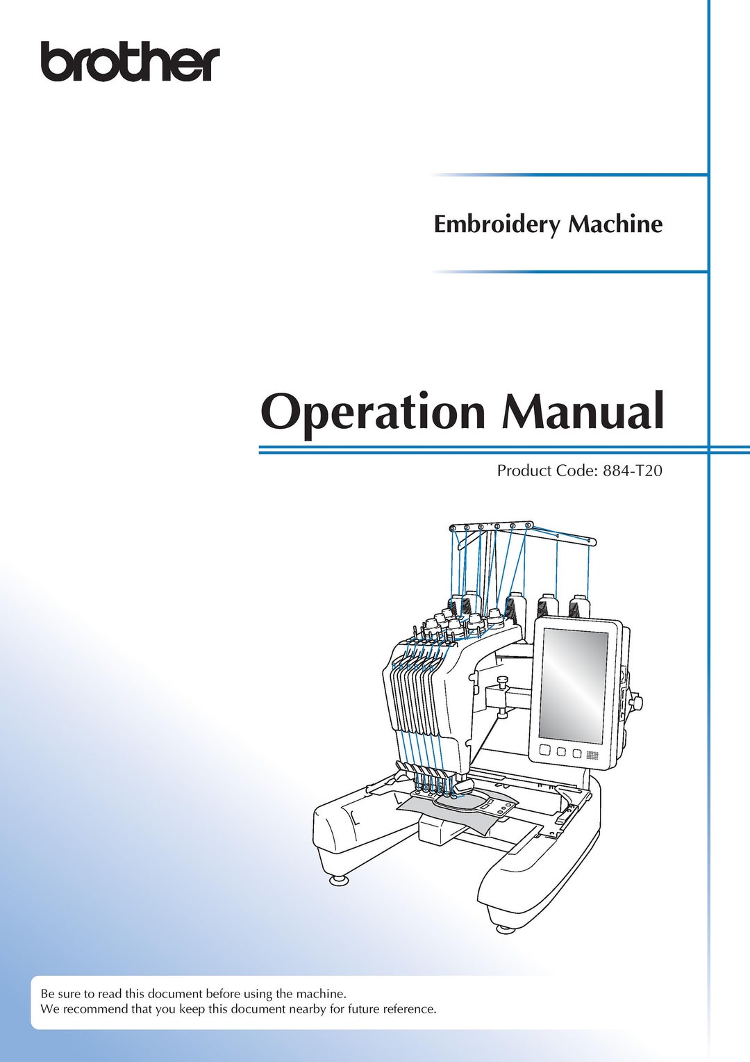 Brother PR670E Sewing Machine Instruction Manual User Manual