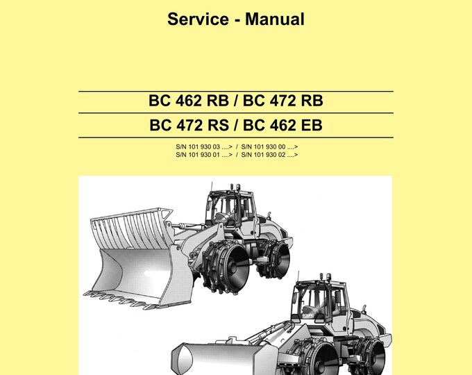 Bomag Bc 462 Rb - Bc 472 Rb - BC 472 Rs - BC 462 Eb - Service Manual - Repair Manual - Workshop Manual - English