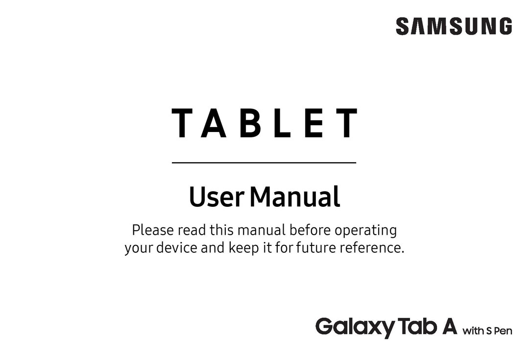 Samsung Galaxy Tab A With S Pen - User Manual (PDF Download) - Etsy