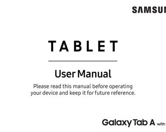 Samsung Galaxy Tab A - Owners Manual - User Manual - Instruction Manual - English
